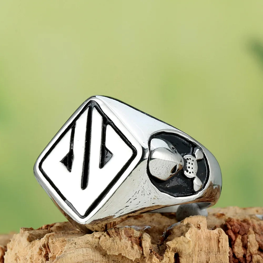 Hip-Hop Geometric 316 Stainless Steel  Unisex Rings