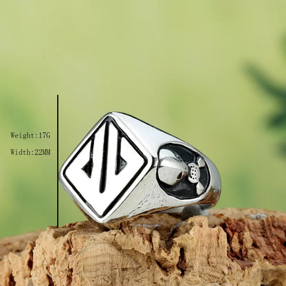 Hip-Hop Geometric 316 Stainless Steel  Unisex Rings