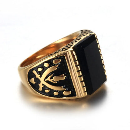 Hip-Hop Geometric Alloy Men'S Rings