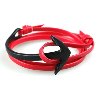 Hip-Hop Geometric Arrow Pu Leather Alloy Men'S Bangle