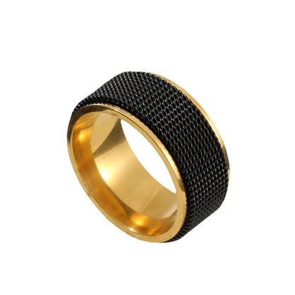 Hip-Hop Geometric Color Block 304 Stainless Steel Unisex Rings