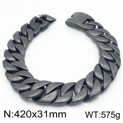 Hip-Hop Geometric Solid Color 304 Stainless Steel Unisex Bracelets Necklace