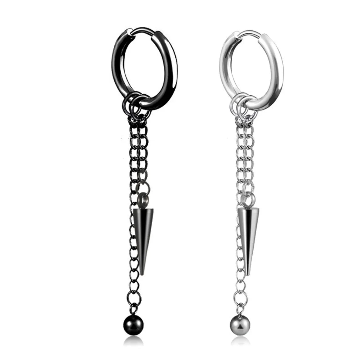 Hip-hop Geometric Stainless Steel Dangling Earrings Plating Stainless Steel Earrings 1 Piece