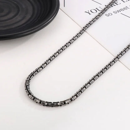 Hip-Hop Geometric Stainless Steel Plating Bracelets Necklace 1 Piece