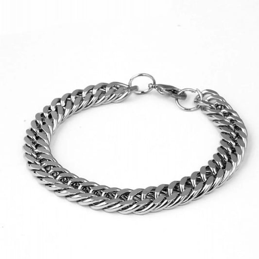 Hip-Hop Geometric Stainless Steel Plating Bracelets