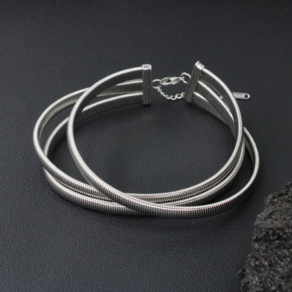 Hip-hop Geometric Stainless Steel Plating Choker