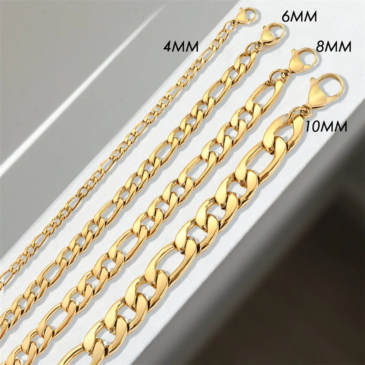 Hip-hop Geometric Stainless Steel Plating Necklace