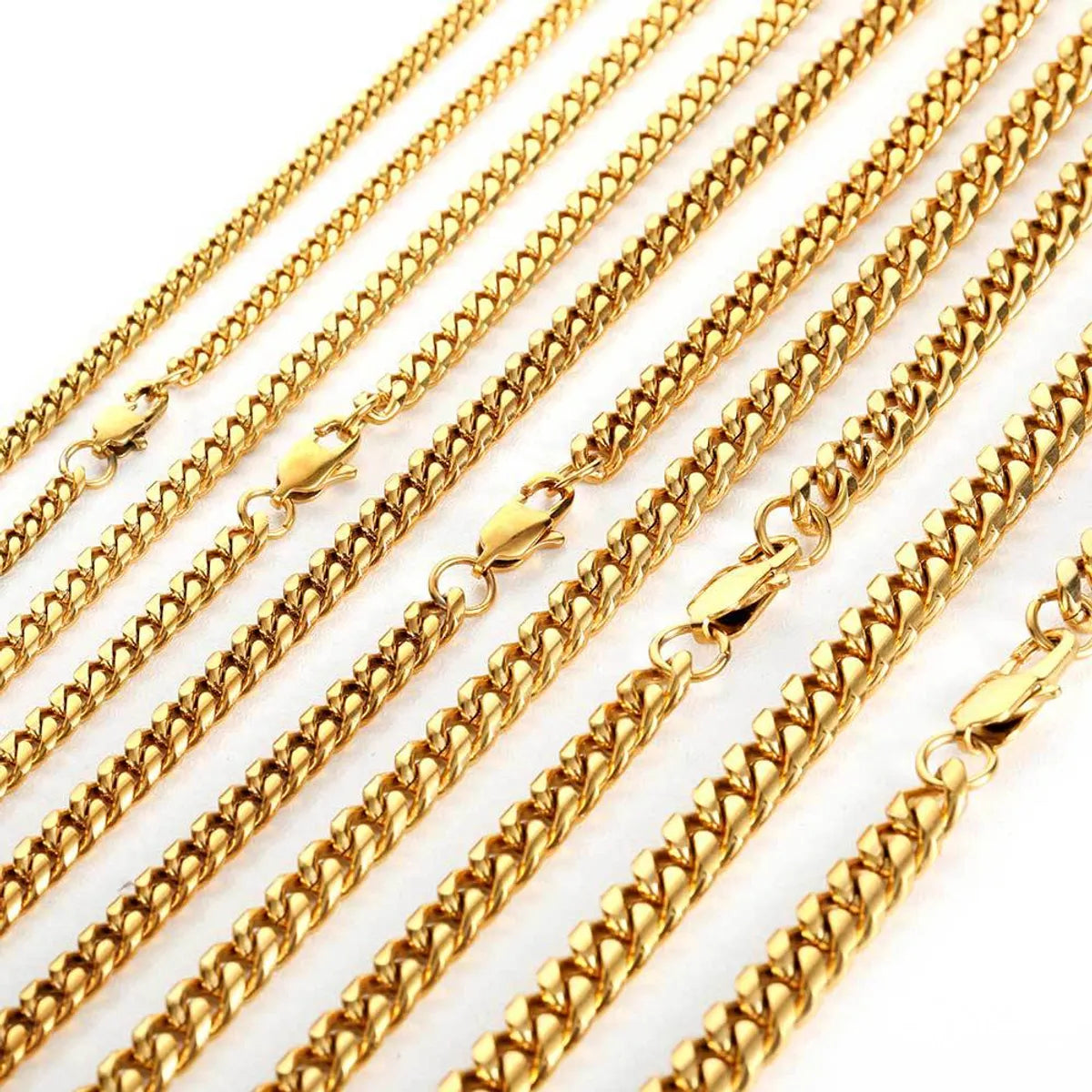 Hip-Hop Geometric Stainless Steel Plating Necklace