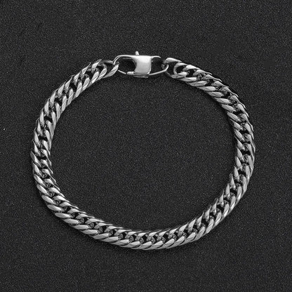 Hip-Hop Geometric Stainless Steel Plating Unisex Bracelets