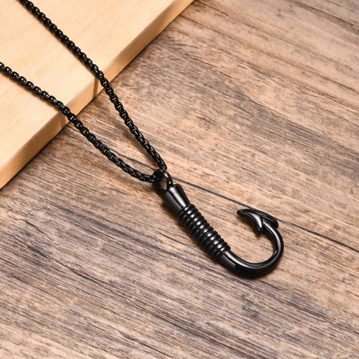 Hip-Hop Geometric Stainless Steel Polishing Pendant Necklace 1 Piece