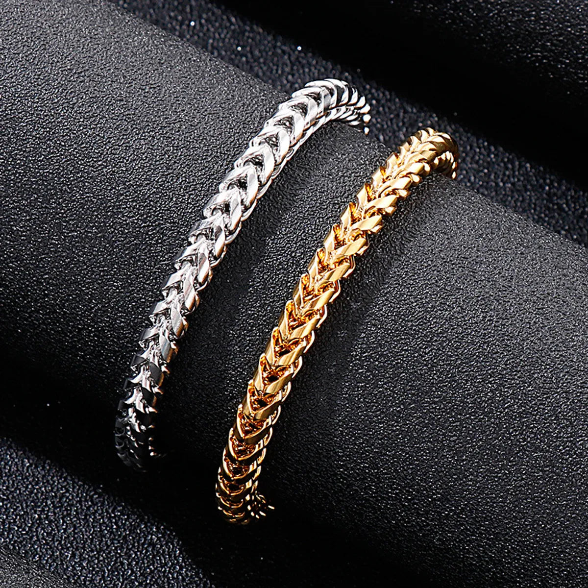 Hip-hop Geometric Titanium Steel Chain Bracelets Necklace