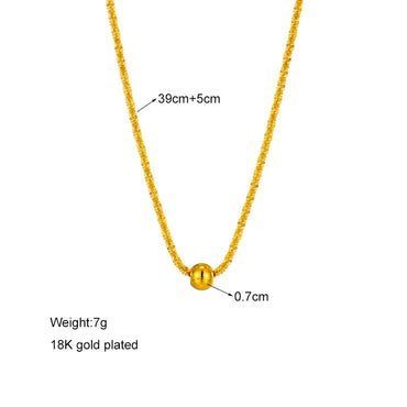 Hip-hop Geometric Titanium Steel Gold Plated Necklace 1 Piece