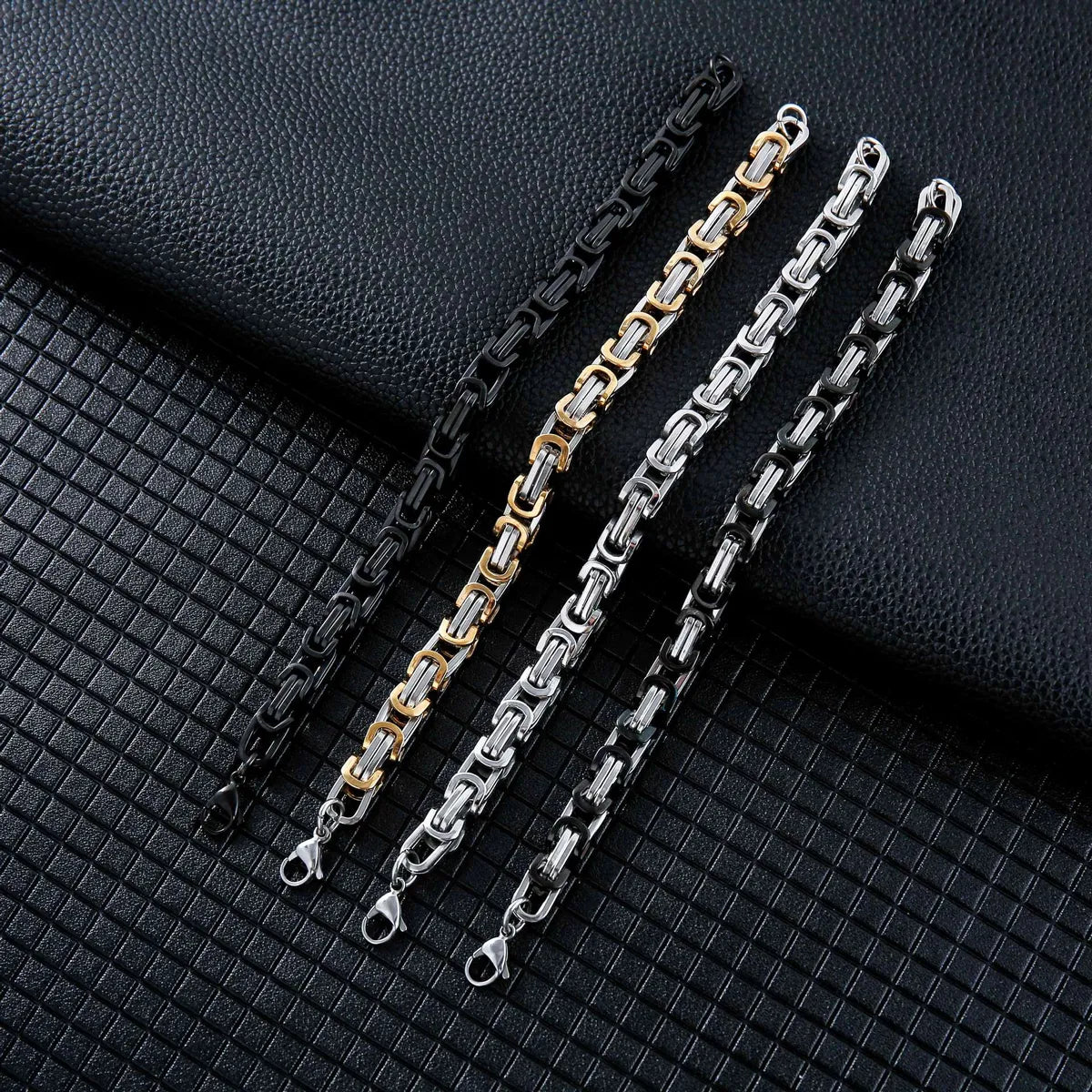 Hip-hop Geometric Titanium Steel Plating Bracelets