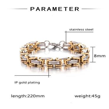 Hip-hop Geometric Titanium Steel Plating Bracelets