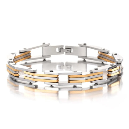 Hip-hop Geometric Titanium Steel Plating Bracelets