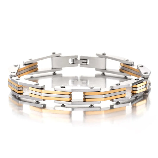 Hip-hop Geometric Titanium Steel Plating Bracelets