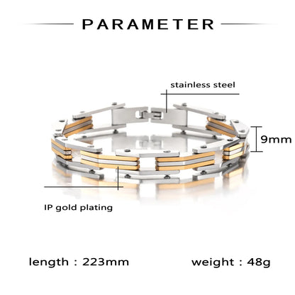 Hip-hop Geometric Titanium Steel Plating Bracelets