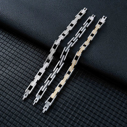 Hip-hop Geometric Titanium Steel Plating Bracelets