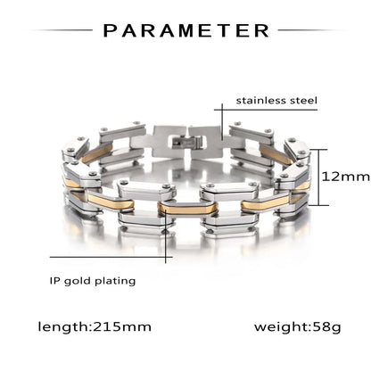 Hip-hop Geometric Titanium Steel Plating Bracelets