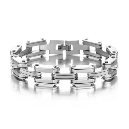 Hip-hop Geometric Titanium Steel Plating Bracelets