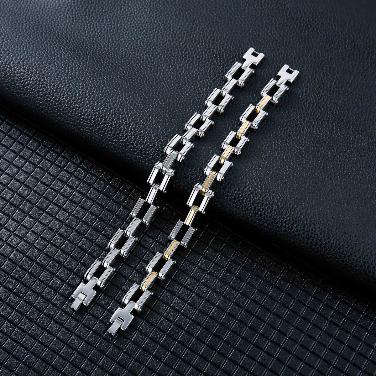 Hip-hop Geometric Titanium Steel Plating Bracelets