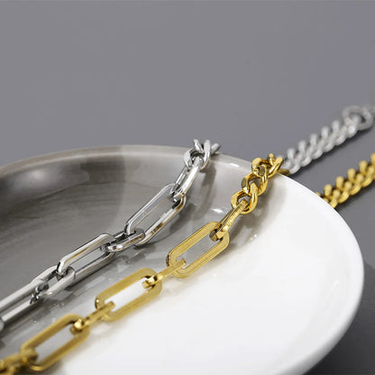 Hip-hop Geometric Titanium Steel Plating Bracelets