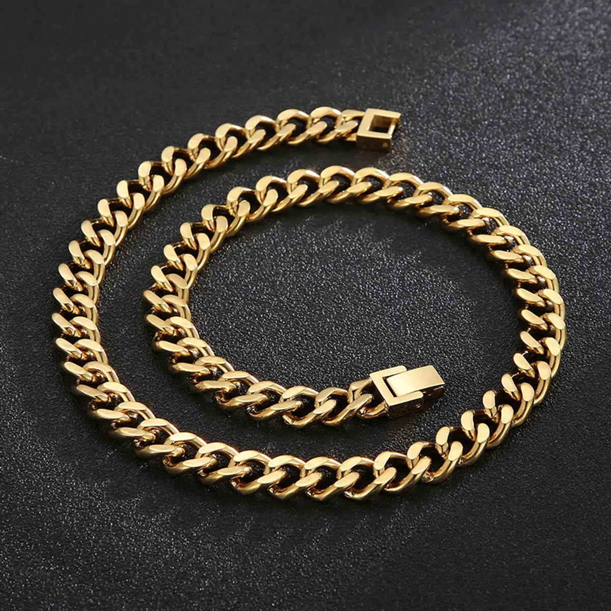 Hip-hop Geometric Titanium Steel Polishing Bracelets Necklace