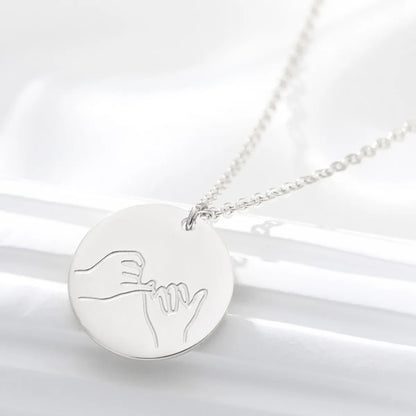 Hip-hop Gesture Disc Necklace