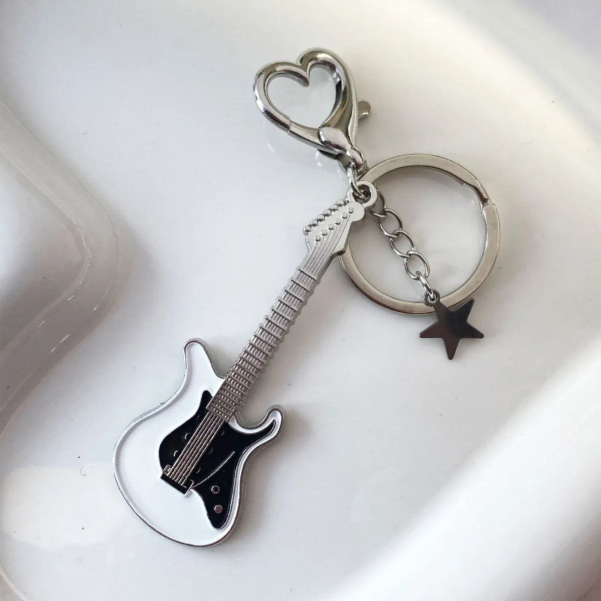 Hip-Hop Guitar Alloy Plating Bag Pendant Keychain