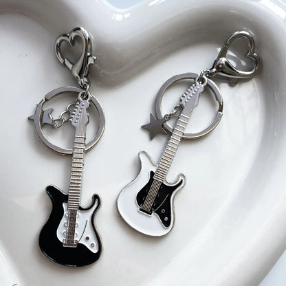 Hip-Hop Guitar Alloy Plating Bag Pendant Keychain