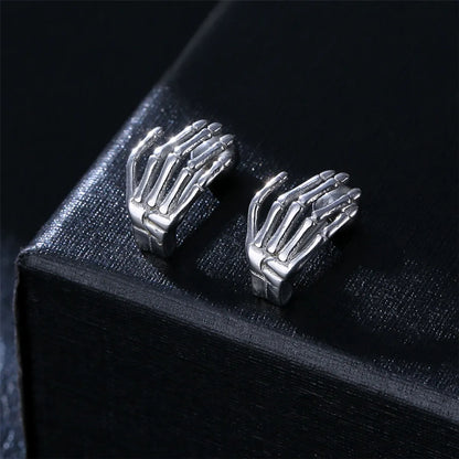 Hip-Hop Hand Stainless Steel Plating Earrings 1 Pair