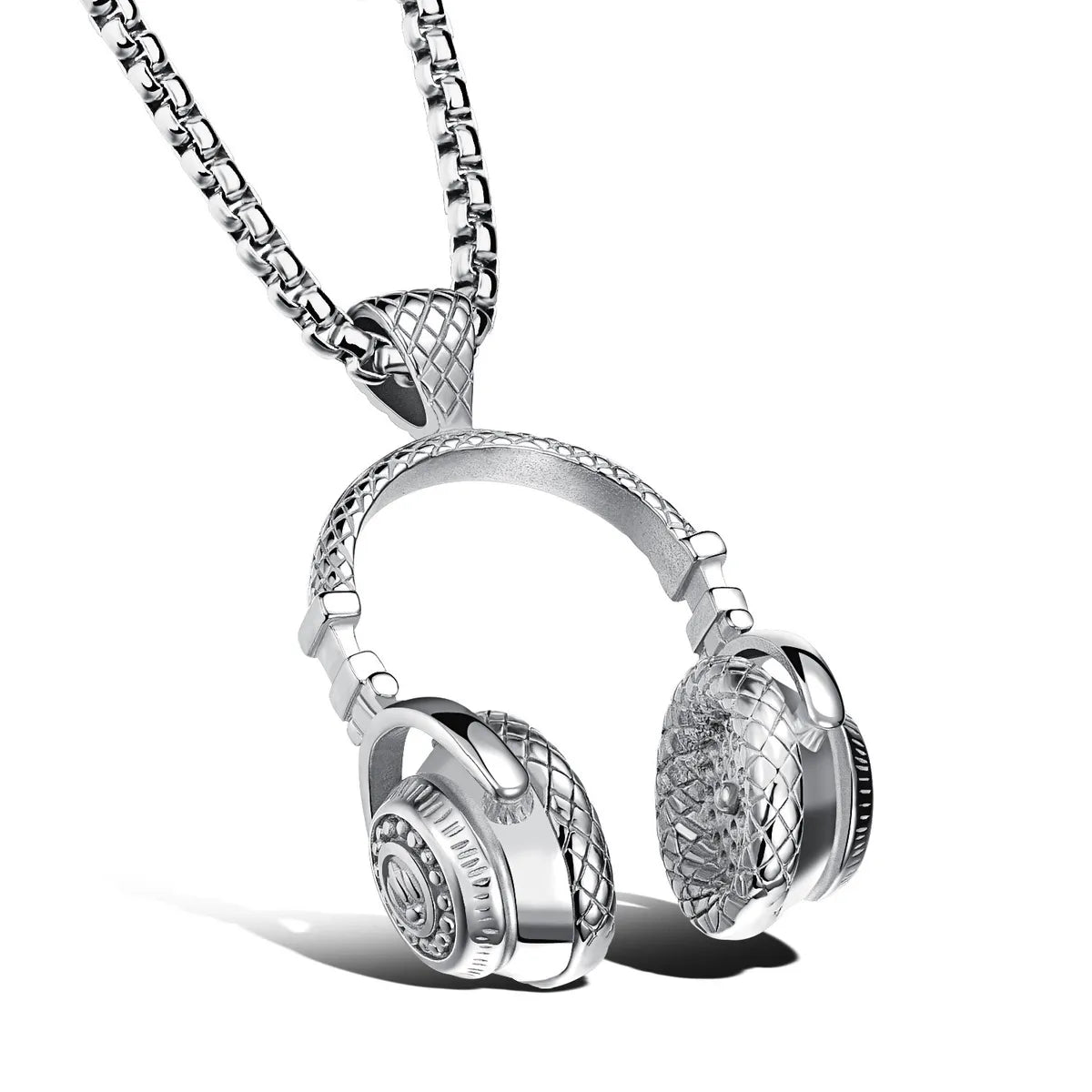 Hip-Hop Headset Stainless Steel Plating Men'S Pendant Necklace