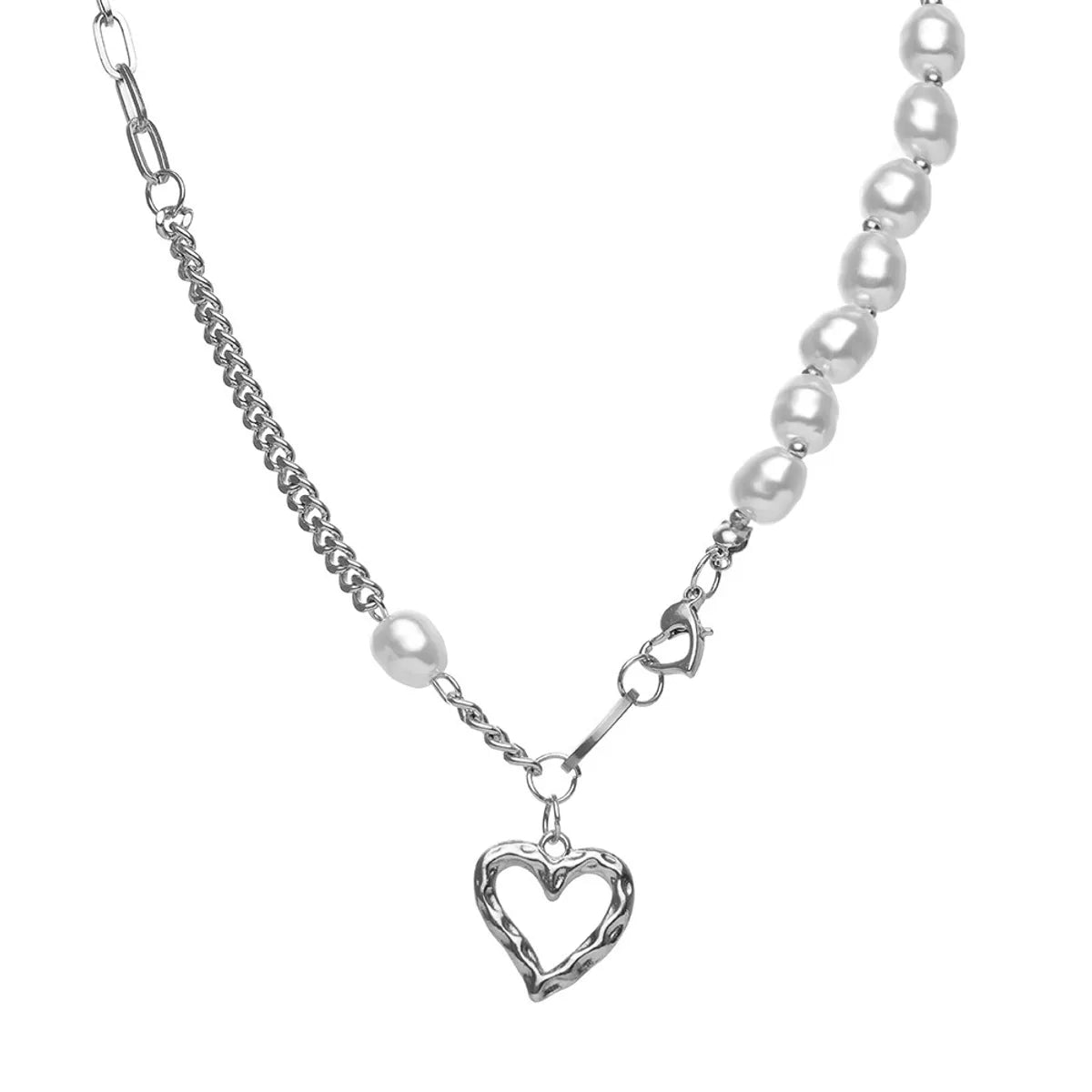 Hip-Hop Heart Shape Alloy Wholesale Layered Necklaces