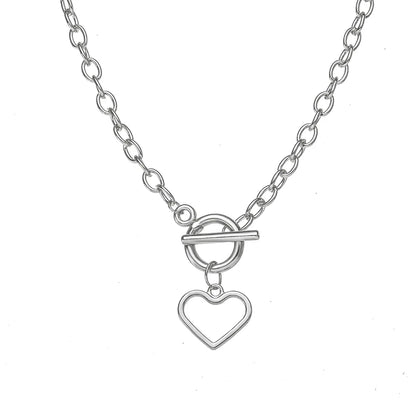 Hip-Hop Heart Shape Alloy Wholesale Layered Necklaces