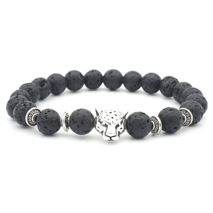 Hip-Hop Leopard Alloy Stone Plating Unisex Bracelets