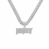 Hip-Hop Letter Alloy Plating Inlay Rhinestones Men'S Pendant Necklace Necklace Pendant