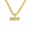 Hip-Hop Letter Alloy Plating Inlay Rhinestones Men'S Pendant Necklace Necklace Pendant