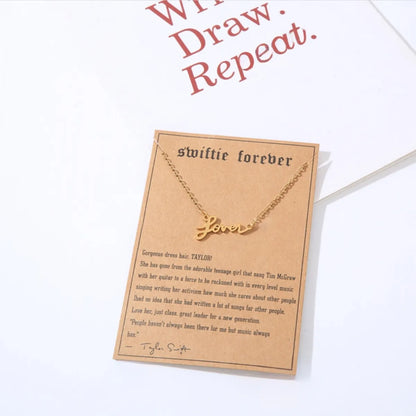 Hip-Hop Letter Titanium Steel Plating Gold Plated Pendant Necklace