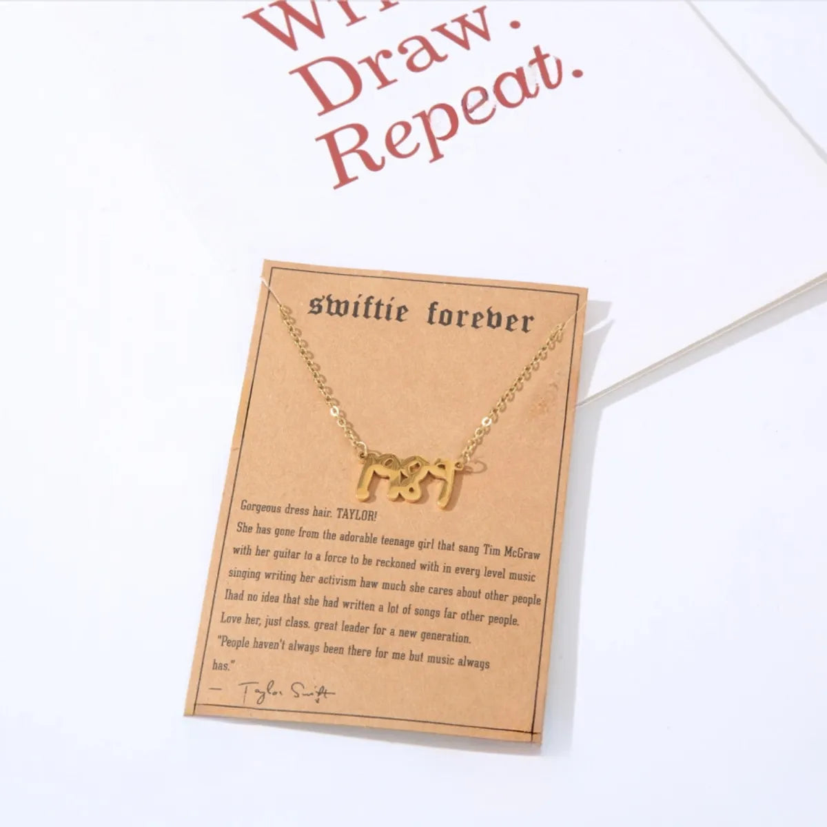 Hip-Hop Letter Titanium Steel Plating Gold Plated Pendant Necklace