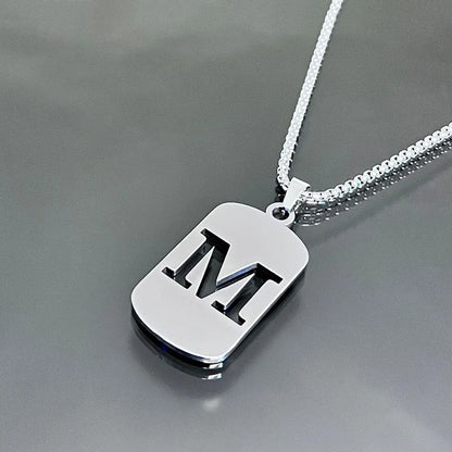 Hip-Hop Letter Titanium Steel Polishing Plating Unisex Pendant Necklace