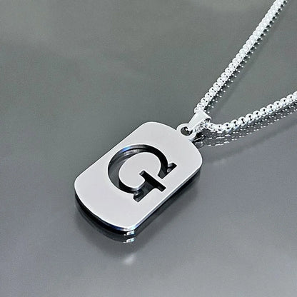 Hip-Hop Letter Titanium Steel Polishing Plating Unisex Pendant Necklace