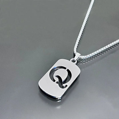 Hip-Hop Letter Titanium Steel Polishing Plating Unisex Pendant Necklace