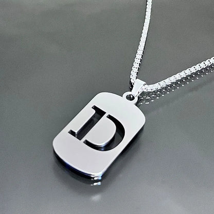 Hip-Hop Letter Titanium Steel Polishing Plating Unisex Pendant Necklace