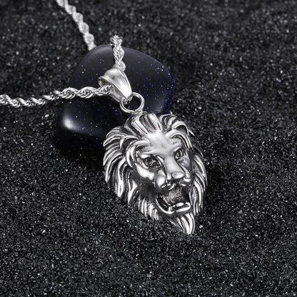 1 Piece Titanium Steel 18K Gold Plated Lion