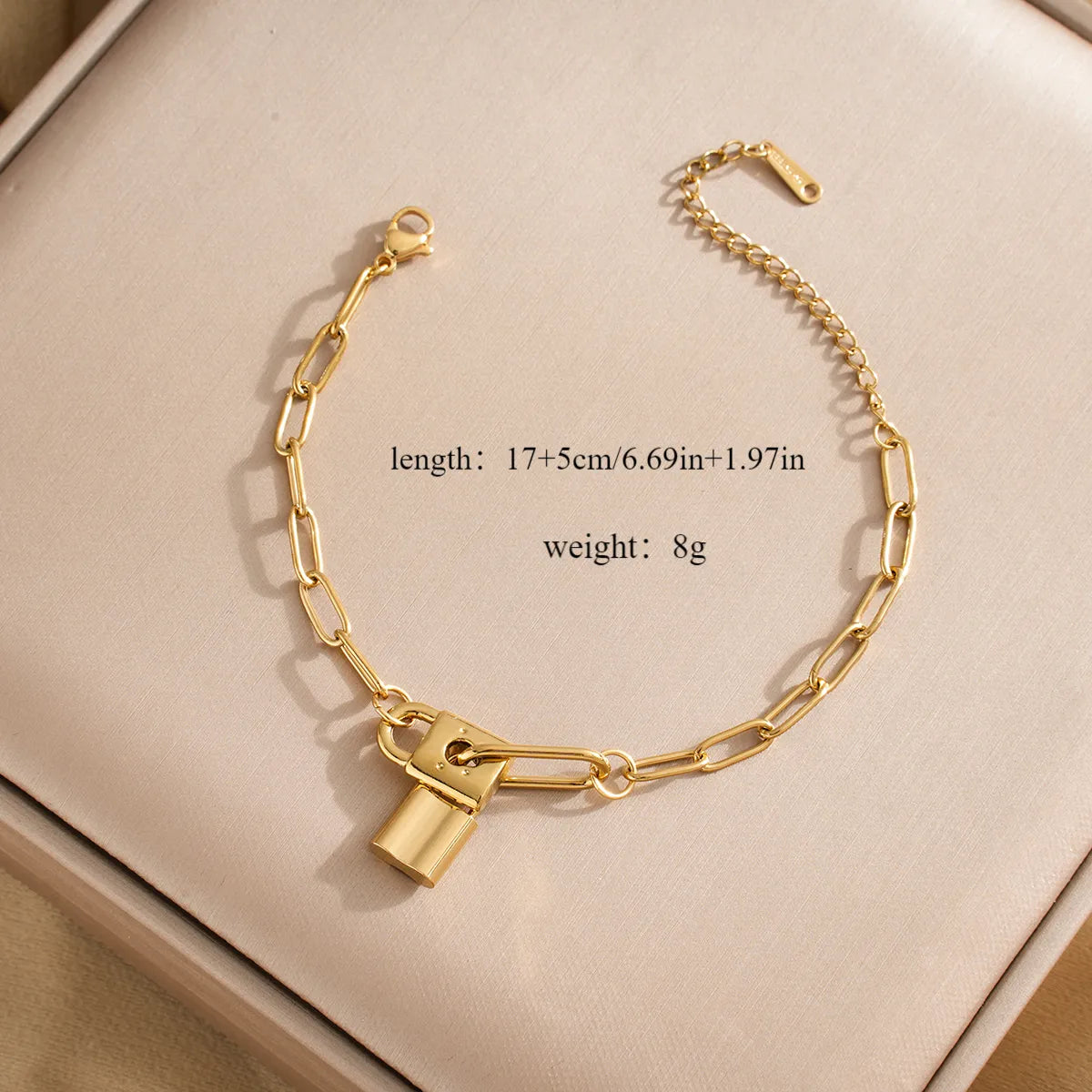 Hip-Hop Modern Style Solid Color 304 Stainless Steel 18K Gold Plated Bracelets In Bulk