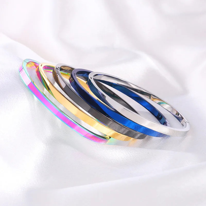 Hip-Hop Multicolor Titanium Steel Bangle In Bulk