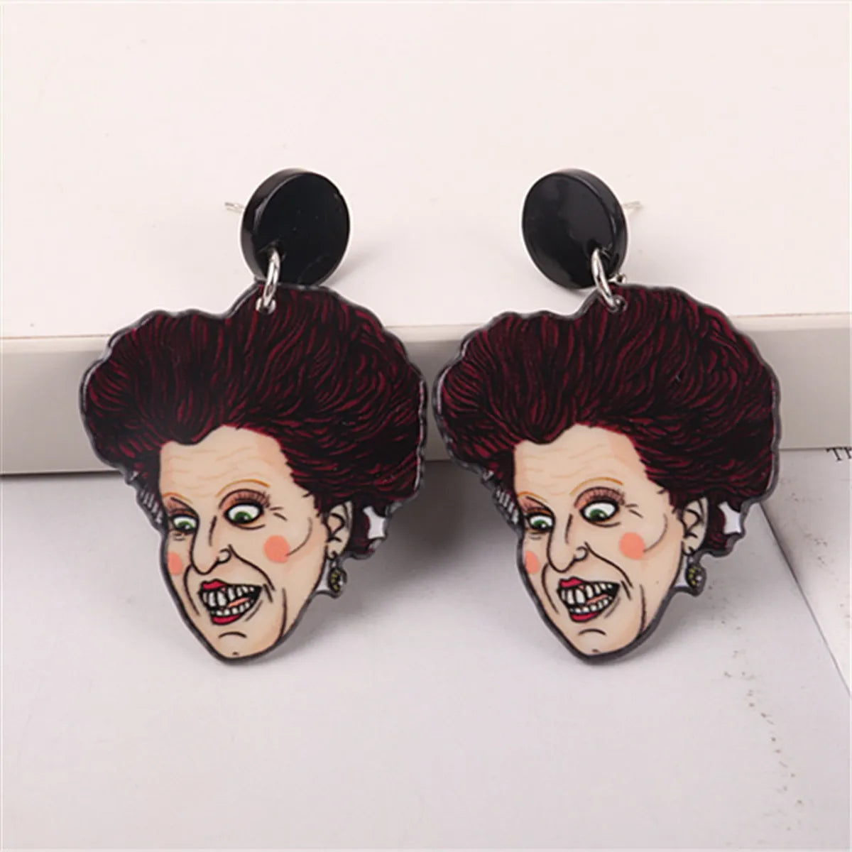 Hip-Hop Novelty Human Arylic Women'S Earrings