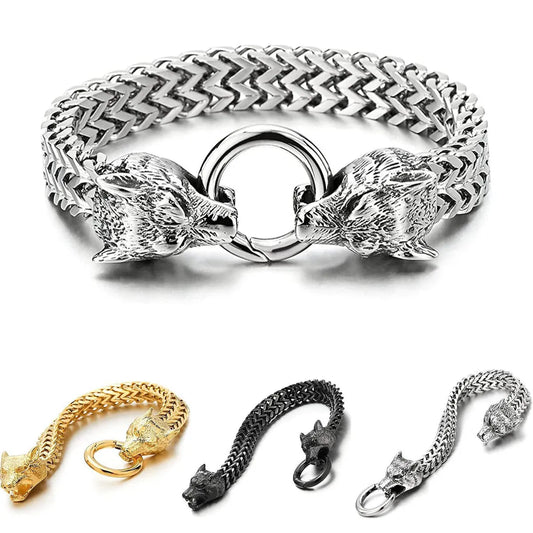 Hip-hop Punk Animal Titanium Steel Plating Bracelets