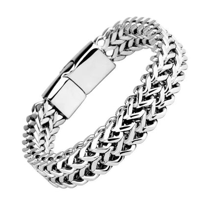 Hip-Hop Punk Geometric Alloy Titanium Steel Polishing Men'S Bracelets