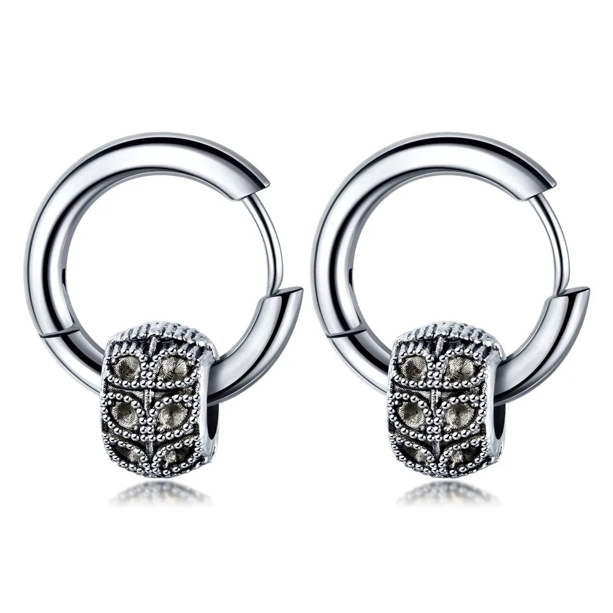 Hip-Hop Punk Geometric Plating Alloy Titanium Steel Earrings